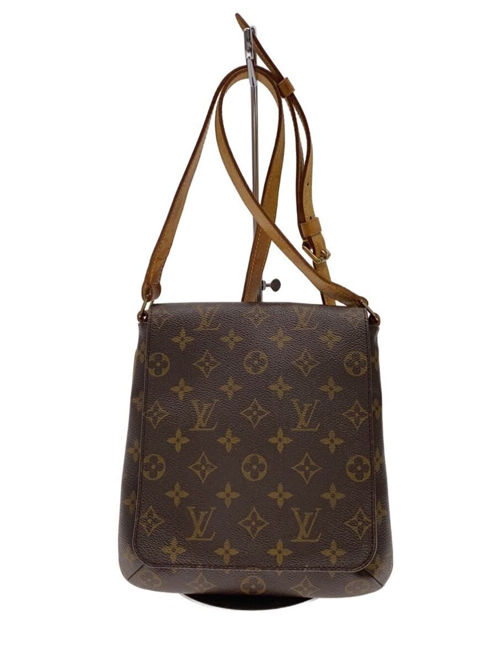 LOUIS VUITTON Musette Salsa Monogram Canvas Long Shoulder Bag Brown